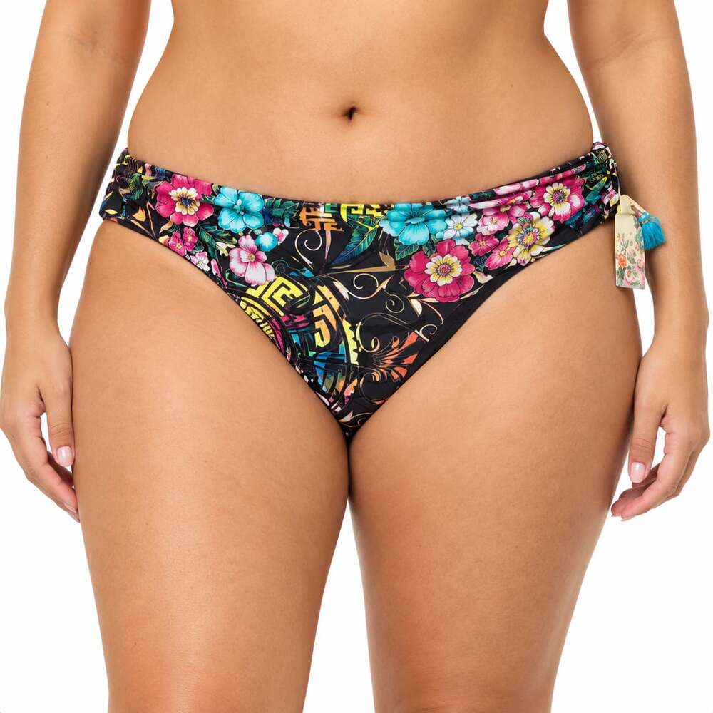Johnny Was Bikini Bottoms 3X Floral Boho Bohemian Tropical Beach Swimwear NWT
